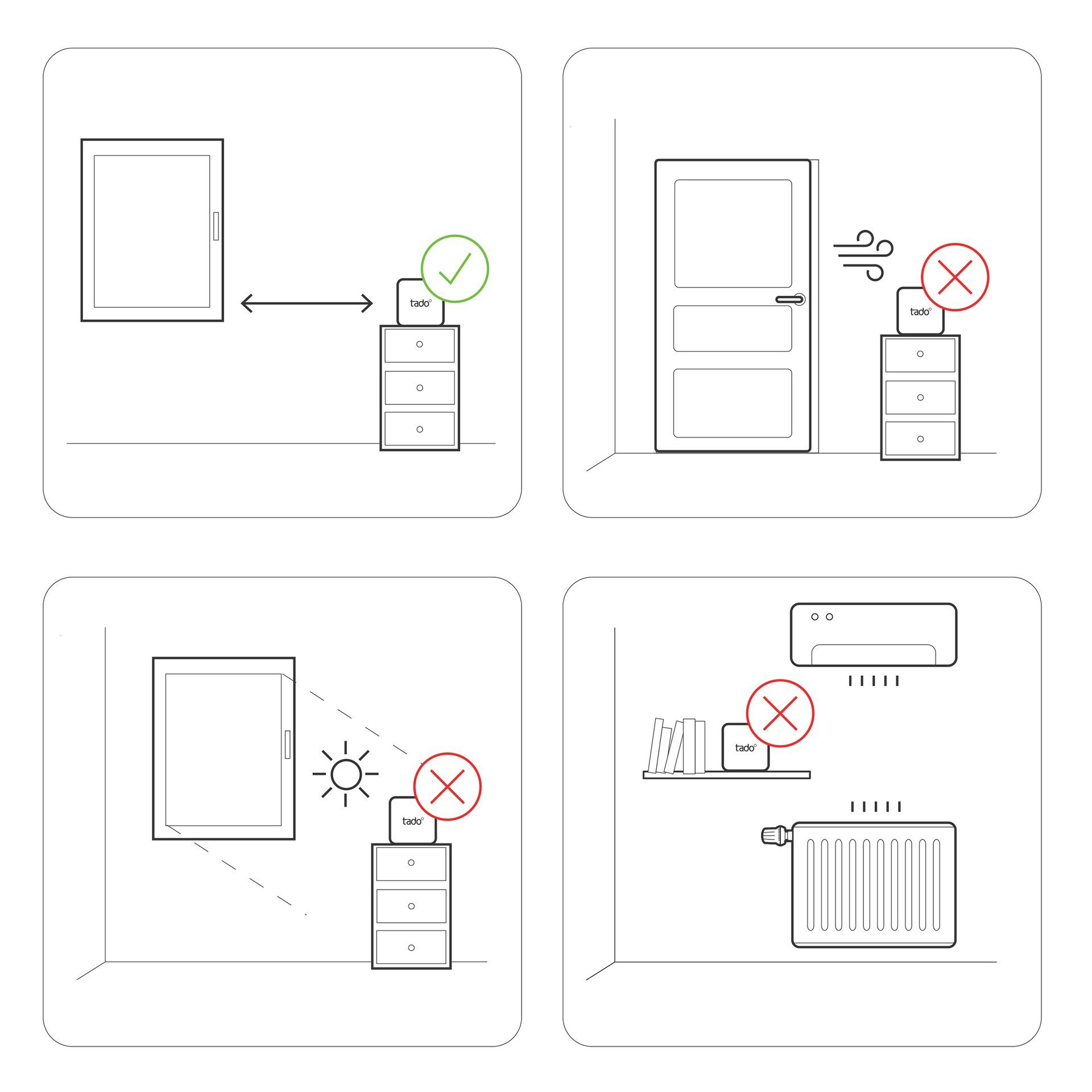 Tado Smarte Klimaanlagen-Steuerung V3+ inkl. Smart-Home-Steuerelement Standfuß