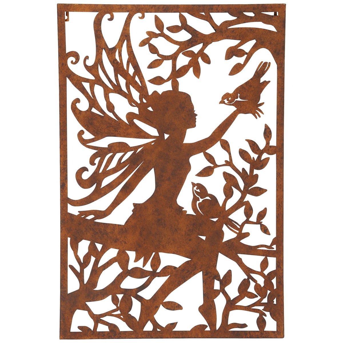 matches21 HOME & HOBBY Gartenfigur Wandbilder Elfe 76 cm Rost, (1 St), Wetterfest, Witterungsbeständig, zum Hängen