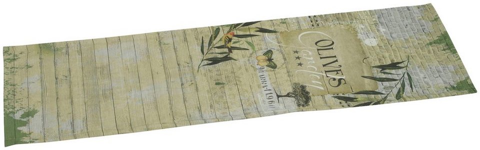 GO-DE Tischläufer, (L/B): ca. 120x40 cm, Aus 60 % Baumwolle, 40 % Polyester