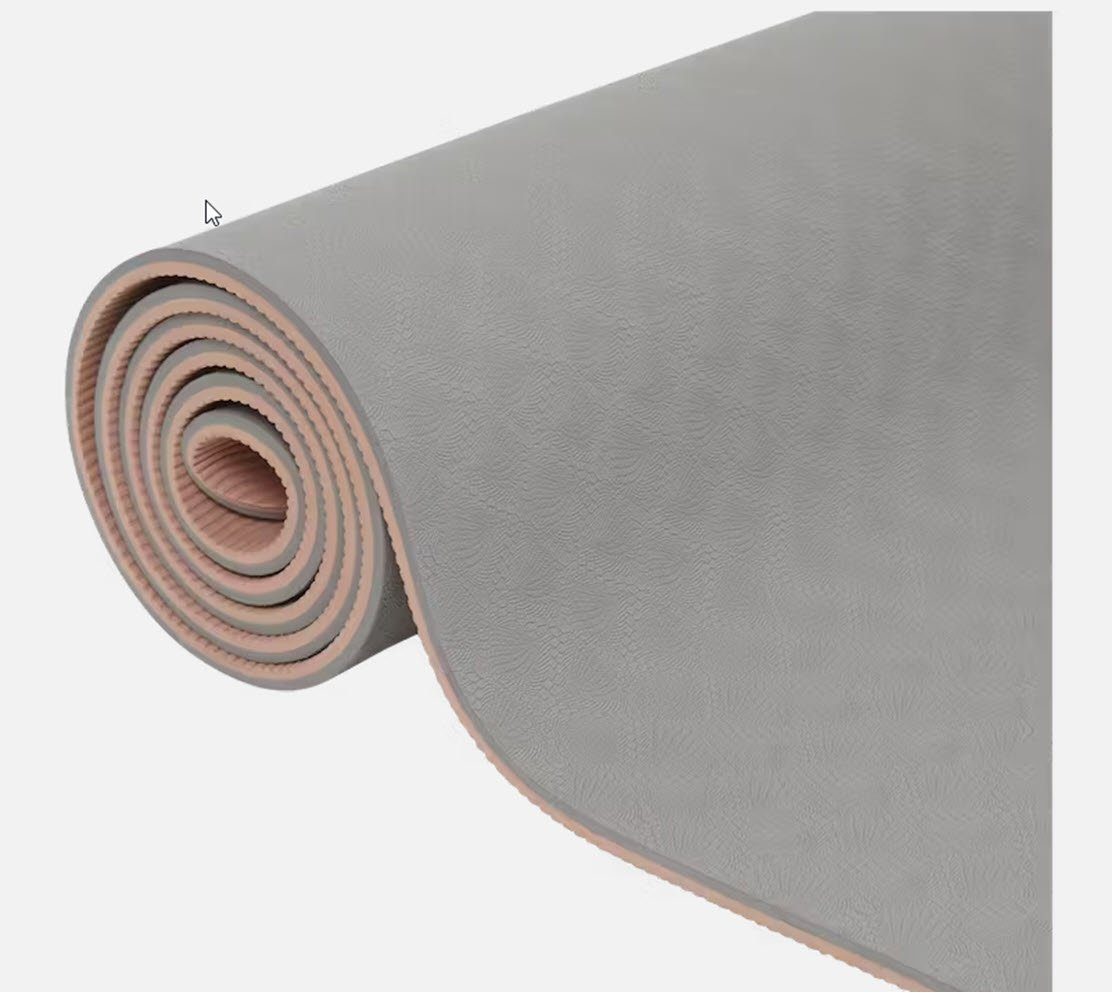 Spectrum Fitnessmatte Kaytan Fitnessmatte antislip Übungsmatte Stärke 183 x 58 x 0,6 cm, Trageband, 1 cm Dick