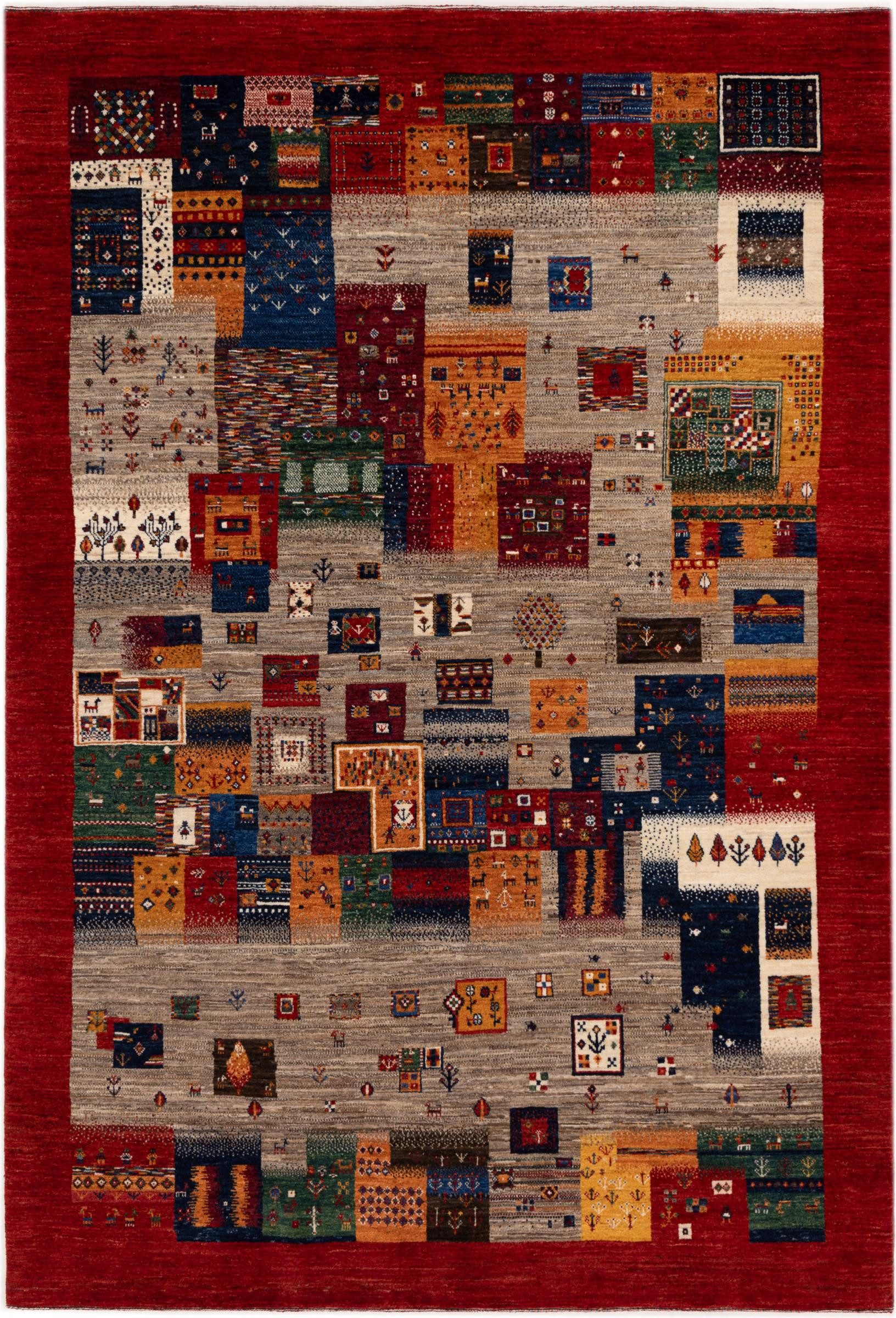 Nain Trading Orientteppich Perser Gabbeh Loribaft Atelier 181x265 Handgeknüpfter Moderner, rechteckig, Höhe: 12 mm