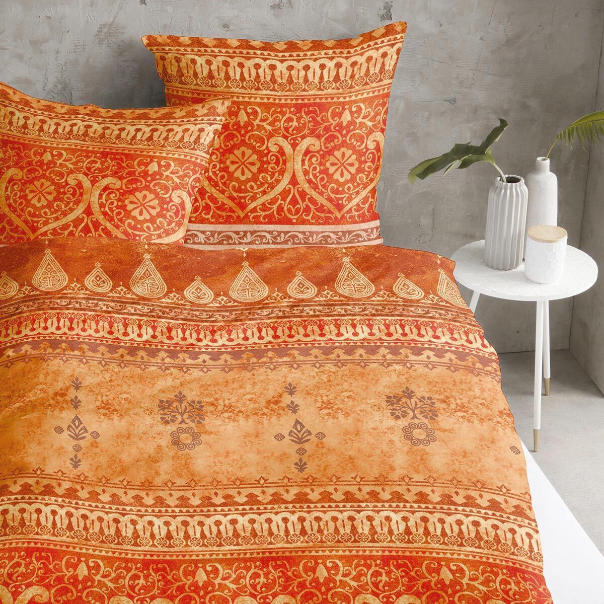 TRAUMSCHLAF Bettwäsche Indi Muskat, Mako Satin, 2 teilig, orientalisches De günstig online kaufen