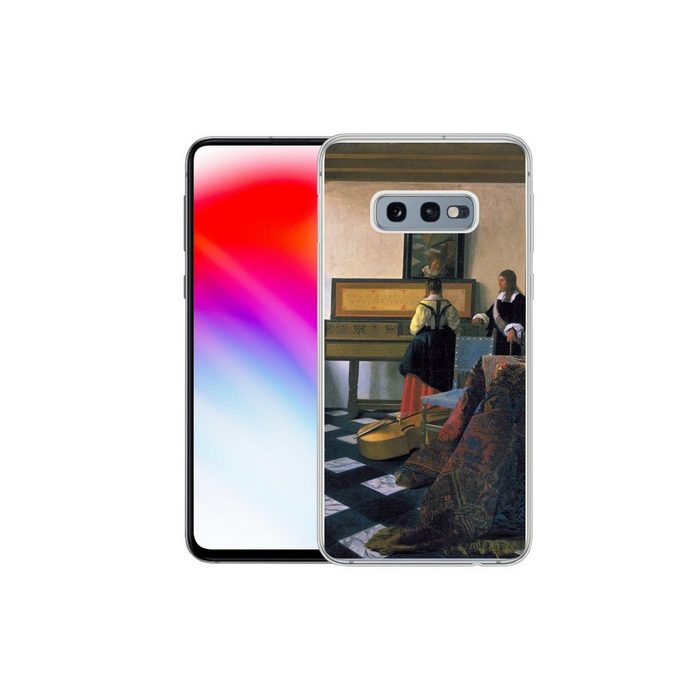 MuchoWow Handyhülle Die Musikstunde - Johannes Vermeer Phone Case Handyhülle Samsung Galaxy S10e Silikon Schutzhülle VZ11172
