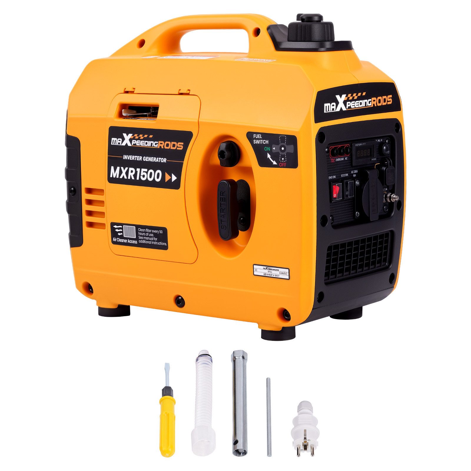 maXpeedingrods Stromerzeuger MXR1500, 1,2 in kW, (1-tlg), Inverter Benzingenerator 11.5kg