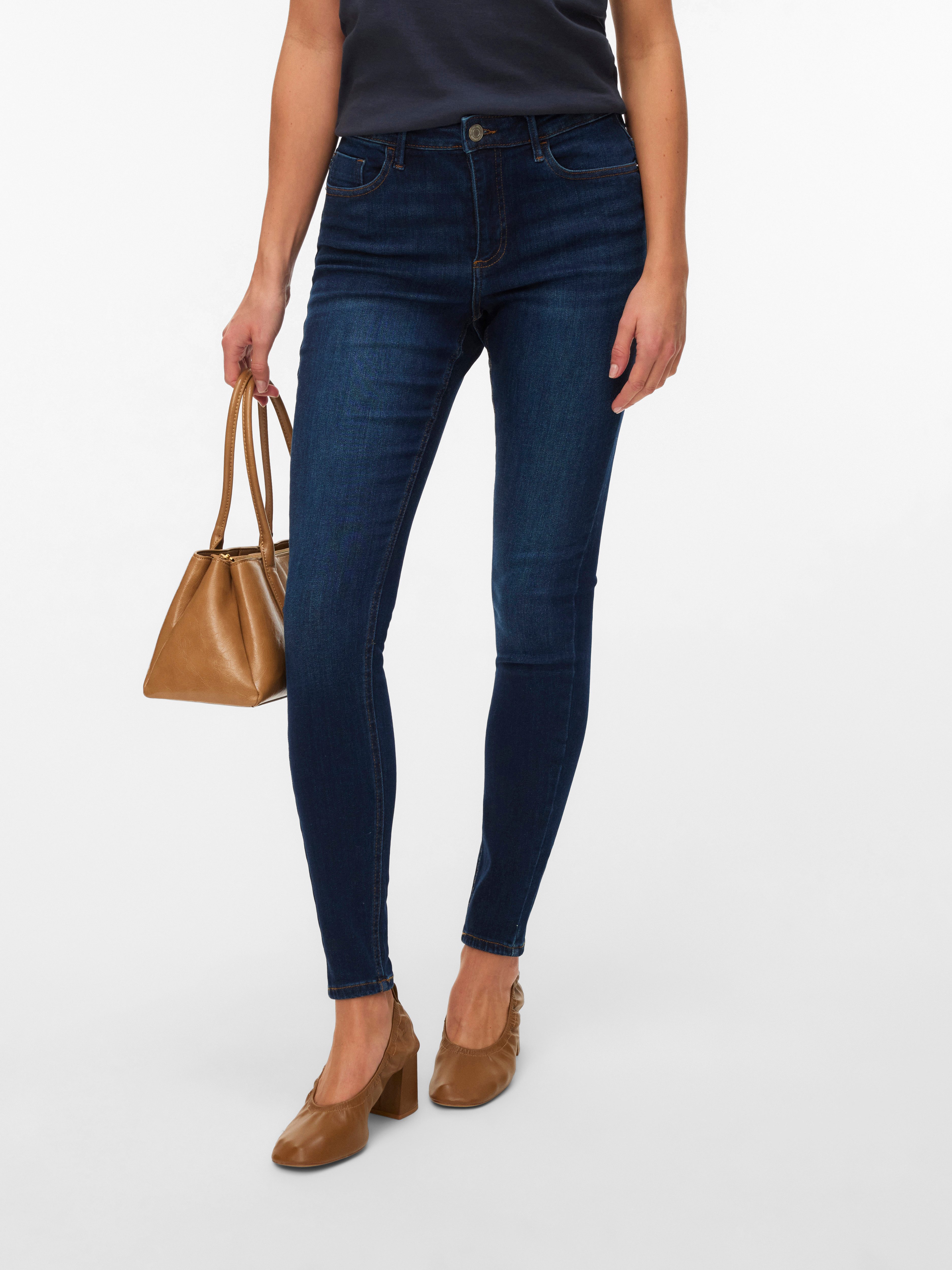 Vero Moda Skinny-fit-Jeans VMPOLLY MR SKINNY JEANS RA3051 NOOS Baumwollmischung, skinny fit