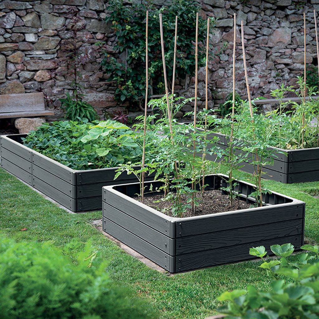 Kreher Hochbeet Hochbeet-Kit "Woody" in Anthrazit (1 St)