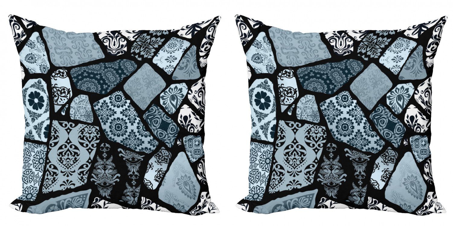 Kissenbezüge Modern Accent Doppelseitiger Digitaldruck, Abakuhaus (2 Stück), Blumen Moderne Geometrische Formen