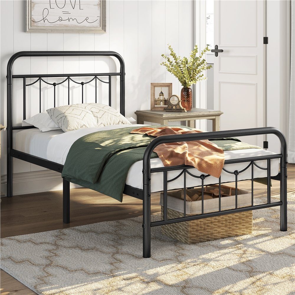 Yaheetech Metallbett, Bettrahmen Doppelbett/ Einzelbett aus günstig online kaufen