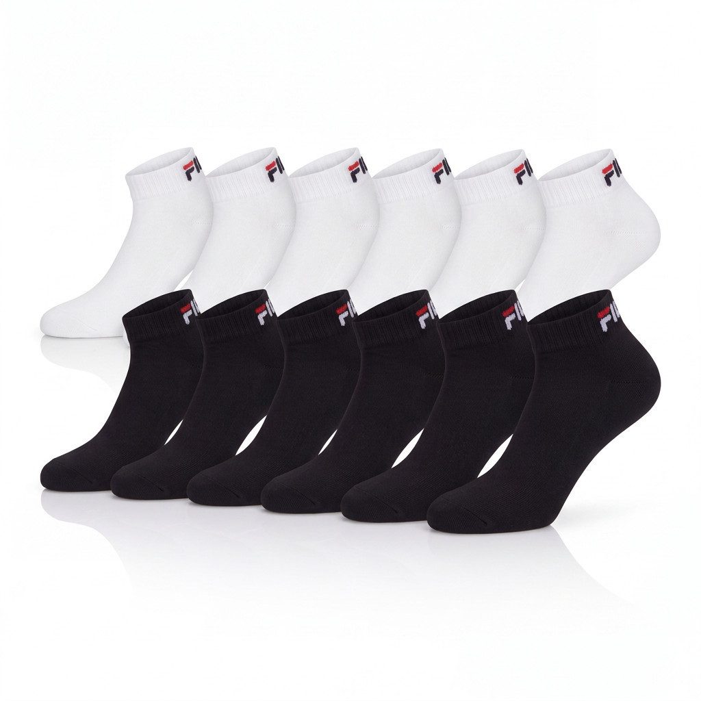 Fila Kurzsocken UNISEX QUARTER PLAIN SOCKS (12 Paar)