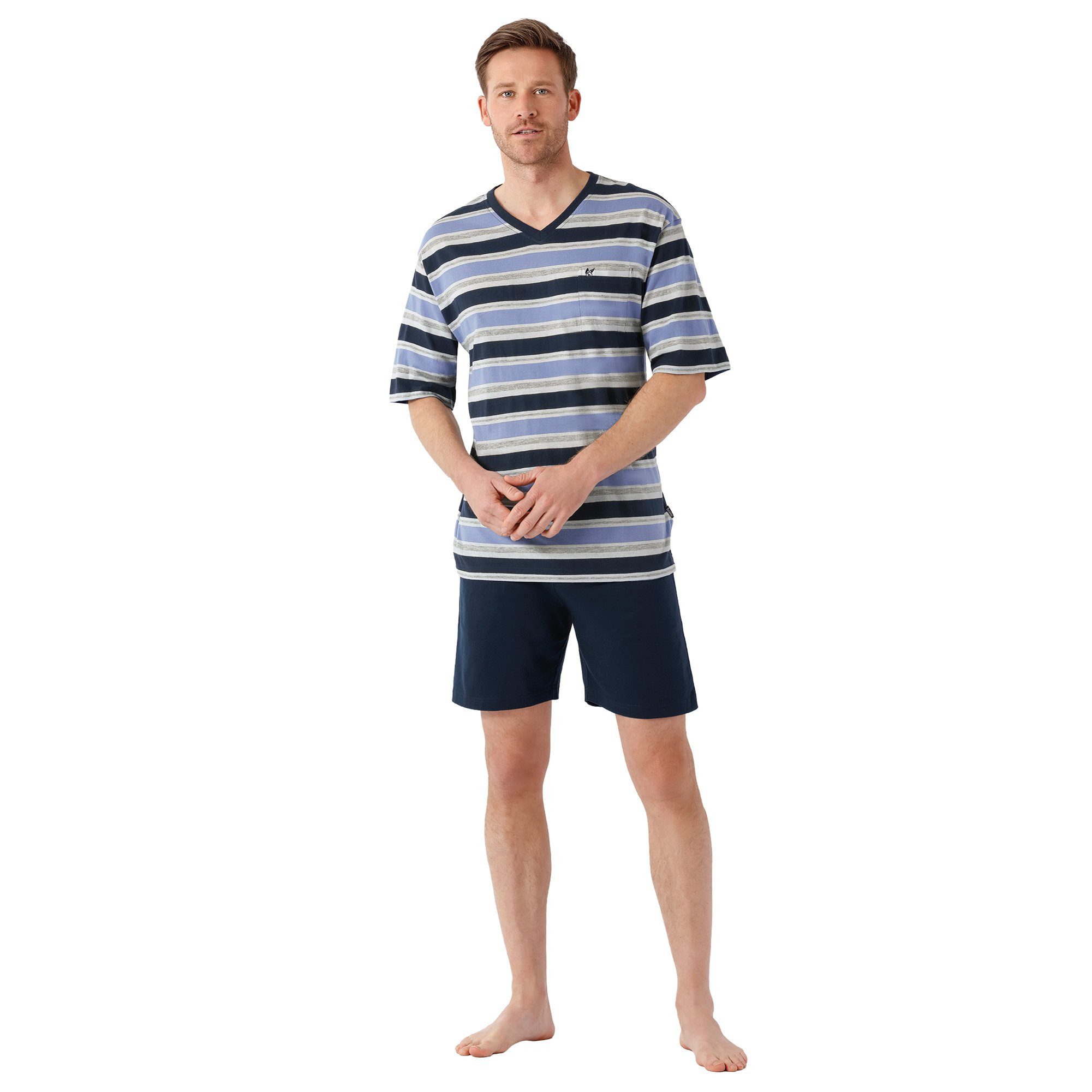 Hajo Pyjama Herren Pyjama Baumwolle Klima-Light Shorty (2 tlg)