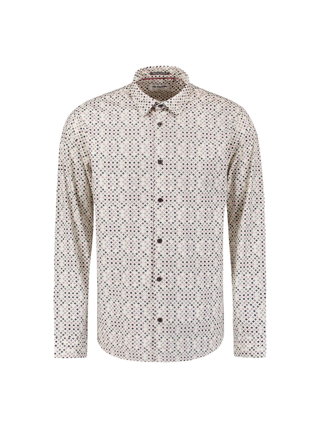 Langarmhemd No Excess Stretchhemd mit Print Shirt Stretch Allover Printed