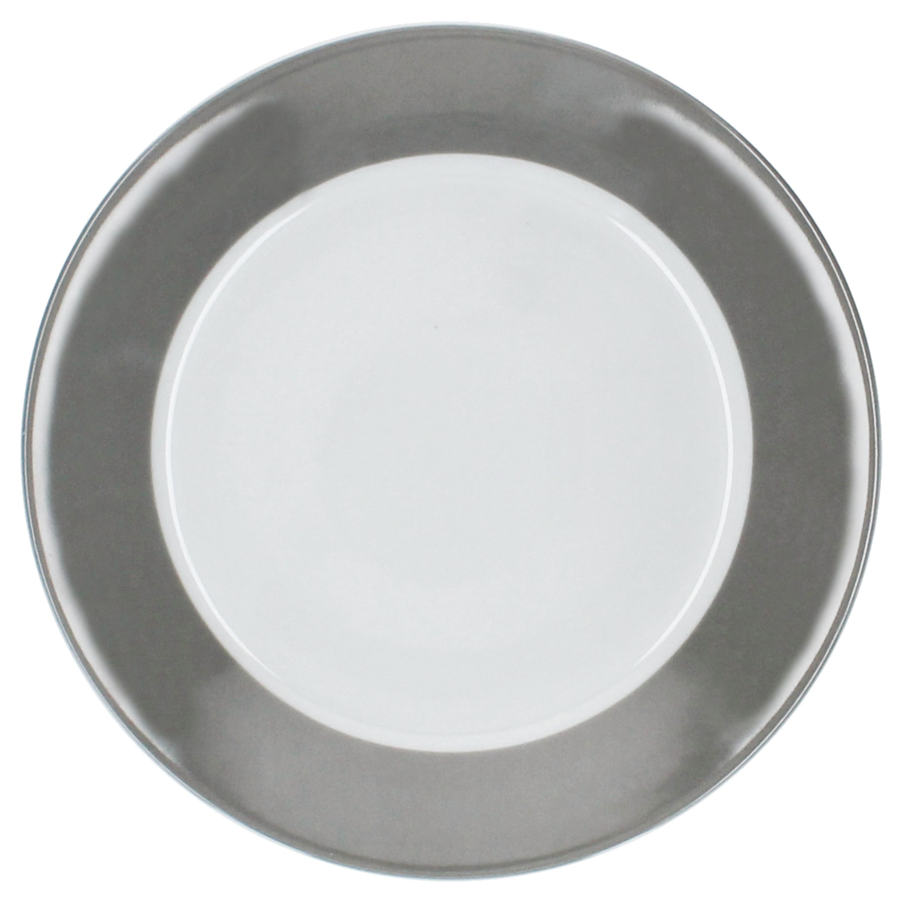 MamboCat Frühstücksteller 6er Set Variant Grau Kuchenteller bunte Frühstücks-Teller Dessert