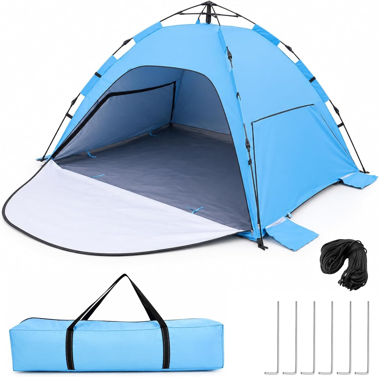 Strandmuschel Pop Up Strandmuschel UV50+ für 2-3 Personen Blau