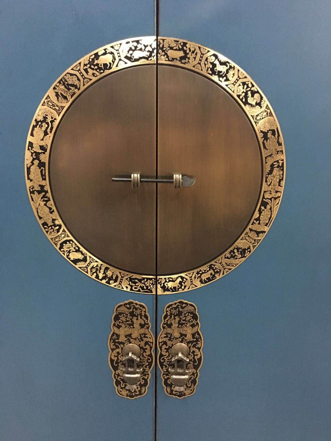 OPIUM OUTLET Kleiderschrank Asia Hochzeitsschrank Schrank Kommode Hochkommode (Möbel komplett montiert Landhausoptik, Vintage-Stil) chinesisch asiatisch orientalisch