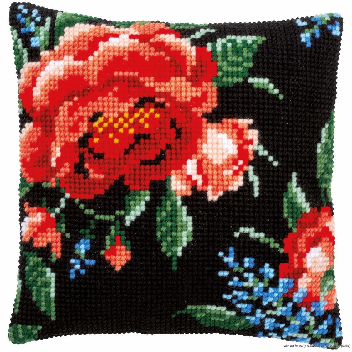 Vervaco Kreativset Vervaco Kreuzstichkissen "Rose", (embroidery kit by Marussia)