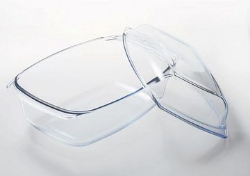 Sendez Auflaufform Glas Bräter 5,8 L mit Deckel Glaskochgeschirr Glasbräter Made in EU, Borosilikatglas