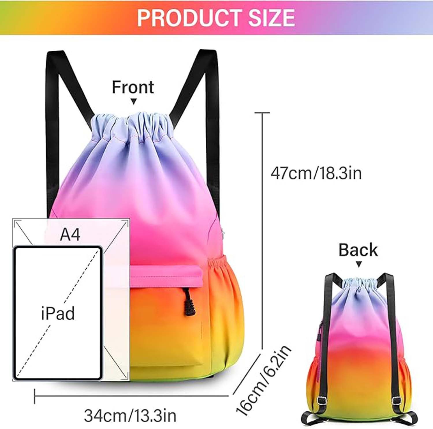 Coonoor Freizeittasche Große Kapazität Kordelzug Sporttasche, Gymsack Wasse günstig online kaufen