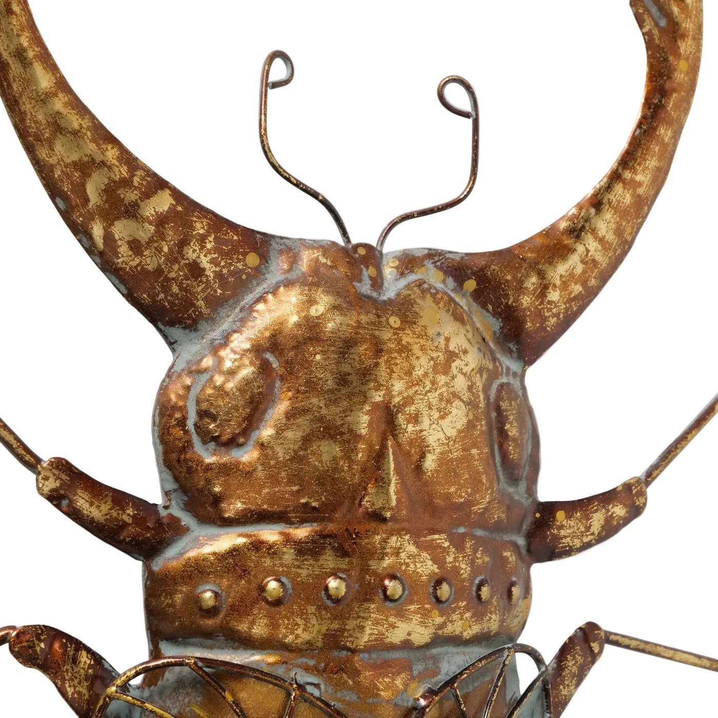 BOLTZE Wanddekoobjekt Wandobjekt Goldener Hirschkäfer Metall Deko 42cm Maikäfer (1 St)