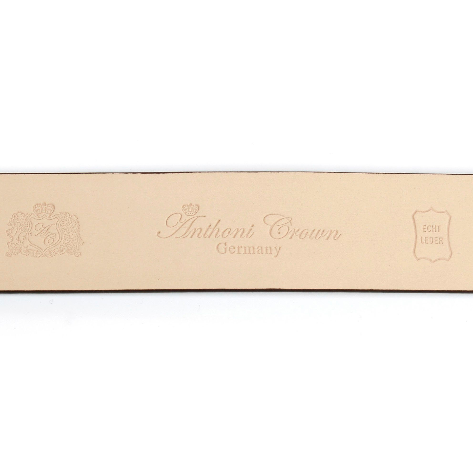 Anthoni Crown Ledergürtel mit filigraner goldfarbener günstig online kaufen