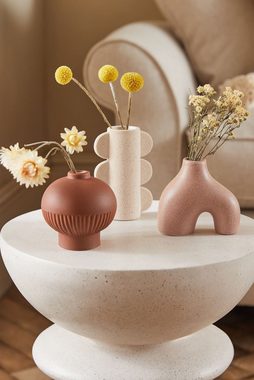Next Dekovase 3er-Set geformte Mini-Vasen aus Keramik