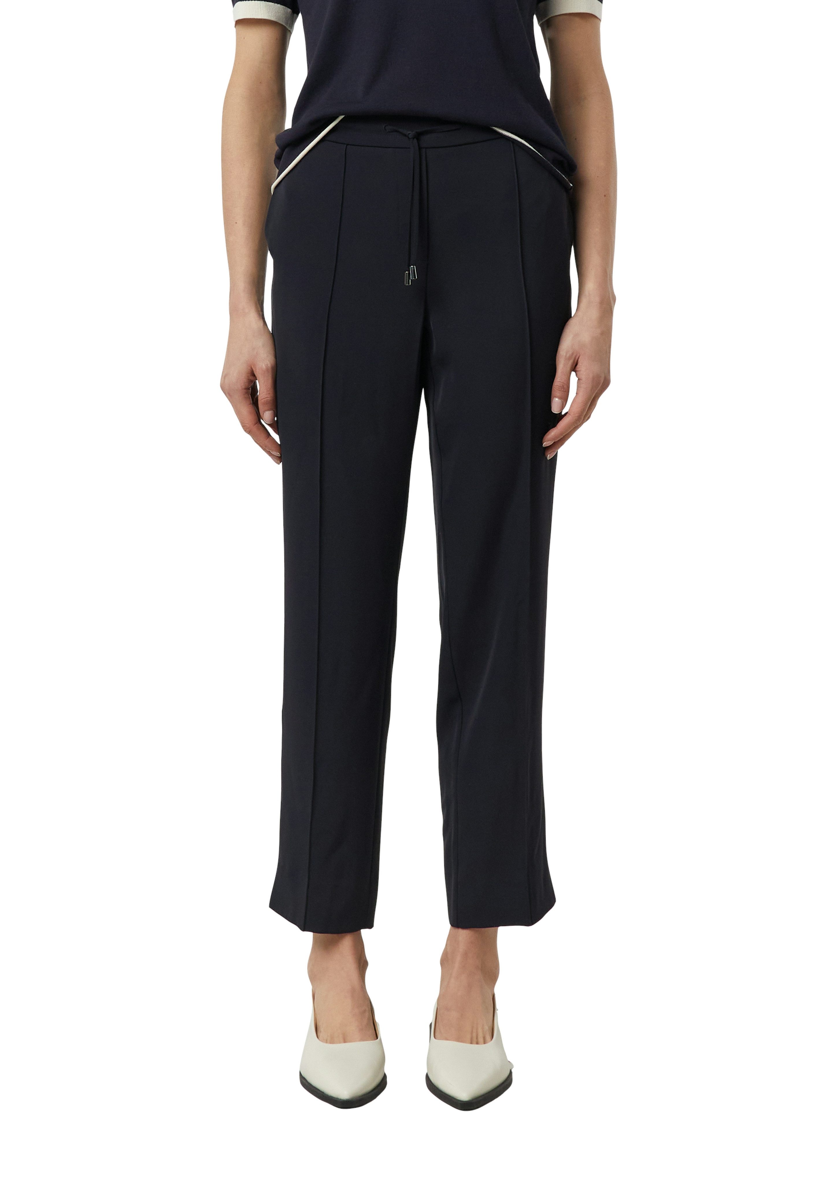 comma Stoffhose mit Gummizug und Kordelzug