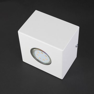 Licht-Erlebnisse Deckenleuchte NET, ohne Leuchtmittel, Deckenspot eckig Weiß Metall GU10