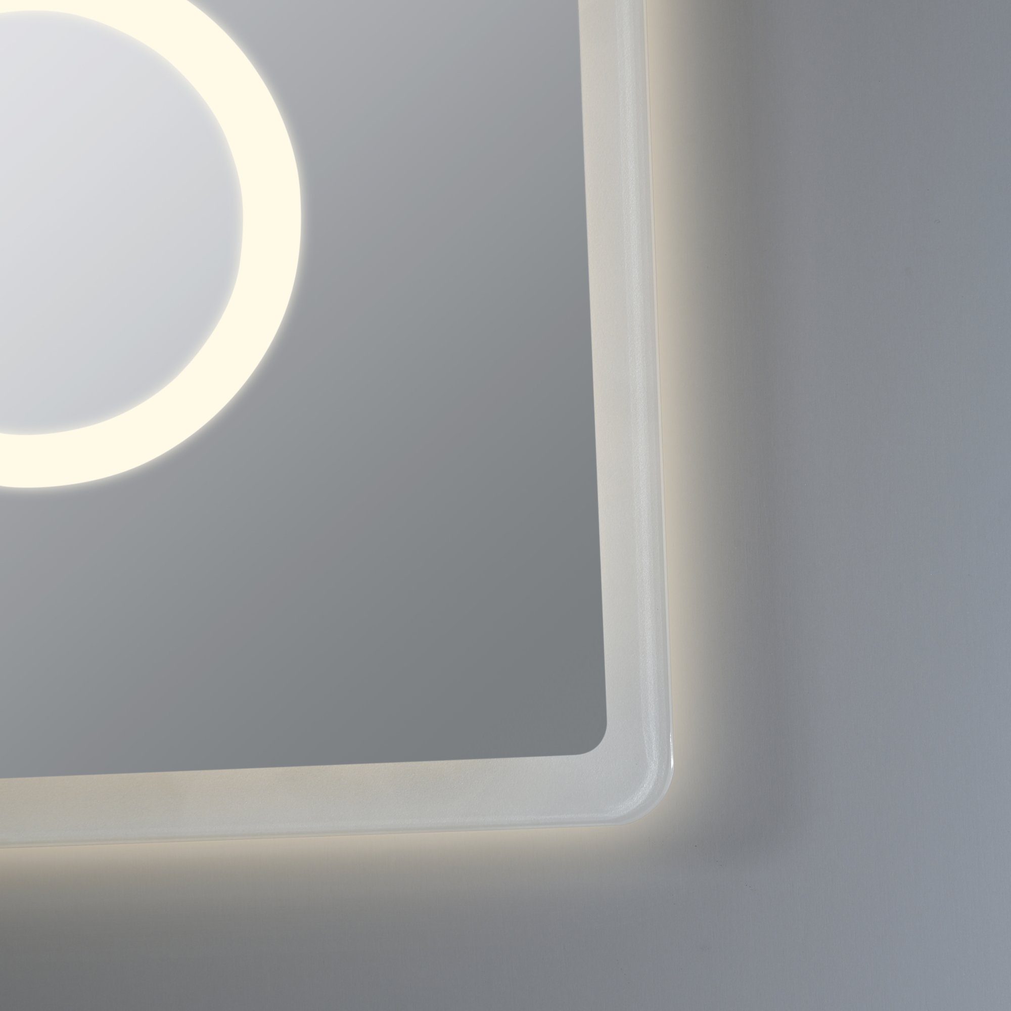 pro.tec Badspiegel, Aluminiumrahmen Weiß 50 »Racale« 120 x mit LEDs 70 cm