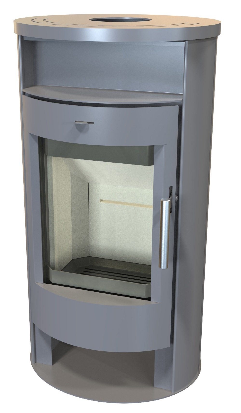 TRGO Kaminofen Toronto-gussgrau, 6,30 kW