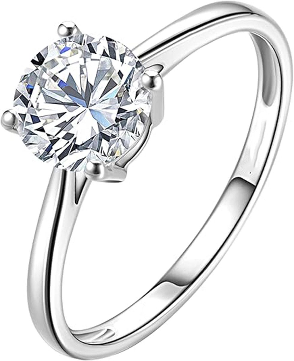 Jumpeak Diamantring Eheringe, Verlobungsringe, 1.5Karat-Ringe, Ringe für Männer und Frauen, Valentinstagsgeschenk,Jubiläumsgeschenk,EinGeschenk für meine Geliebte