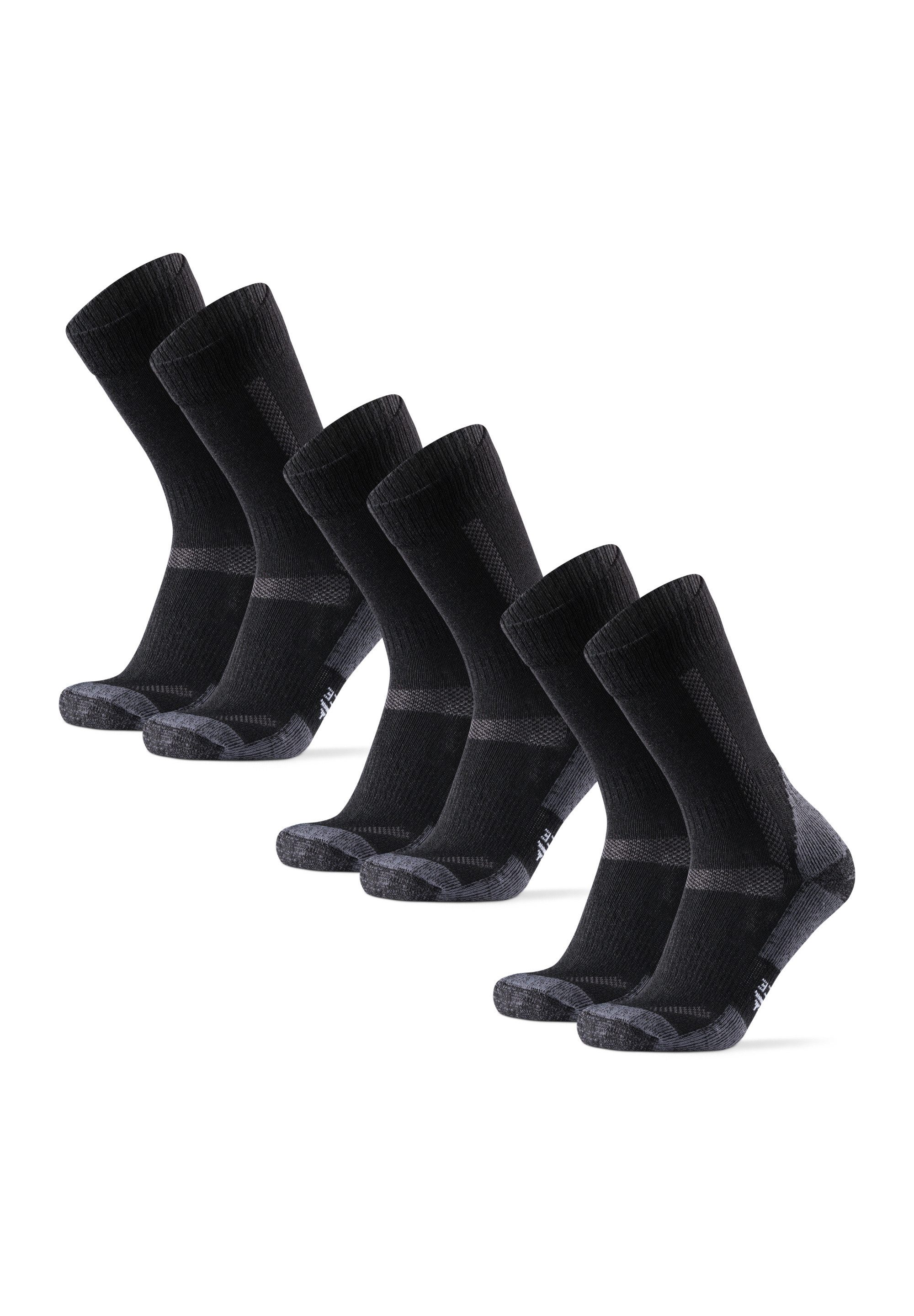 DANISH ENDURANCE Basicsocken Classic Hiking Crew (3-Paar) Anti Blasen Socken zum Wandern, für Herren, Damen & Kinder