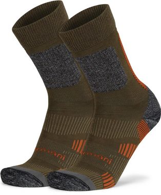 normani Sportsocken 2 Merino Trekking Socken mit Frotteesohle (2 Paar) hochwertige Merinowolle
