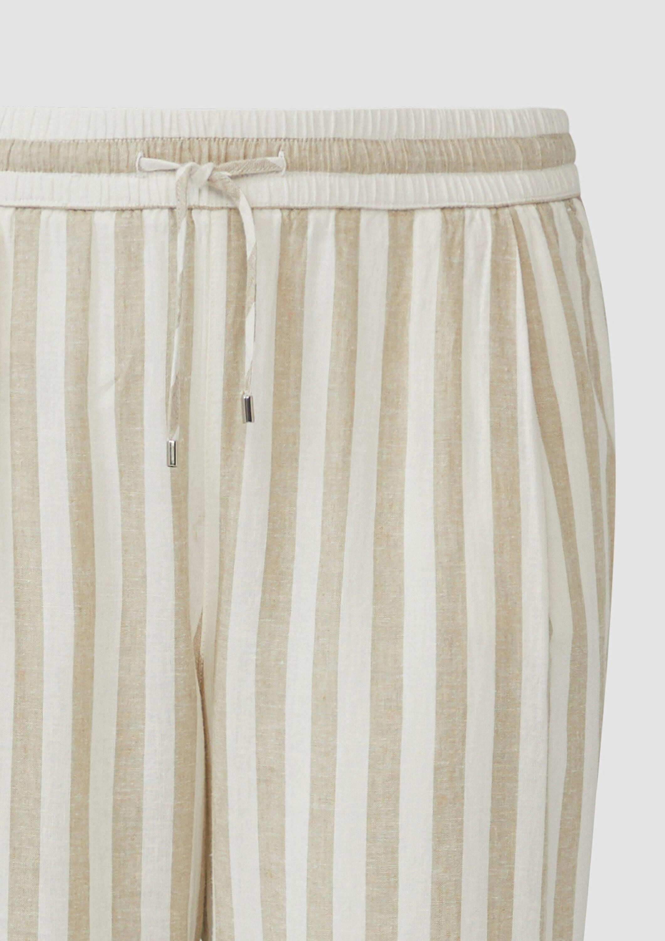s.Oliver Chinos Hose Leichte Leinenmix-Hose mit Elastikbund