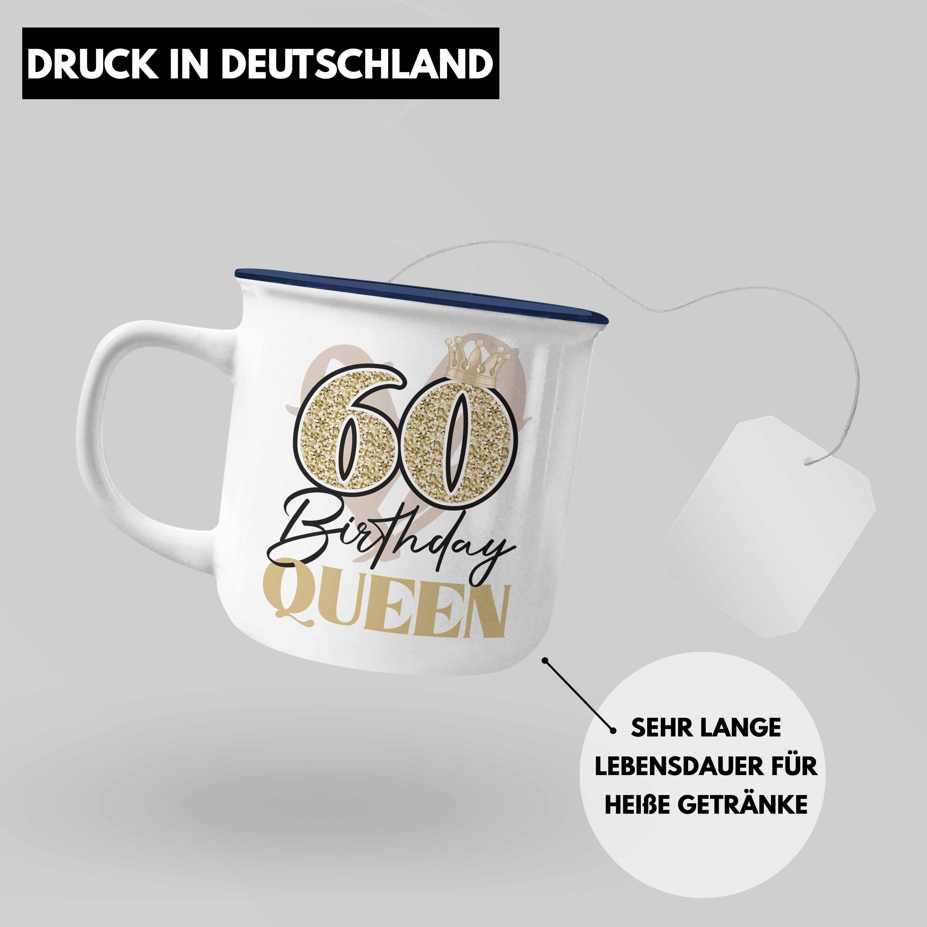 Mutter Emaille - Trendation Geschenke Geschenkidee 60er Thermotasse Blau Lustig Frauen Geschenk Frau Trendation 60 Lustig Deko Tasse Geburtstag 60.