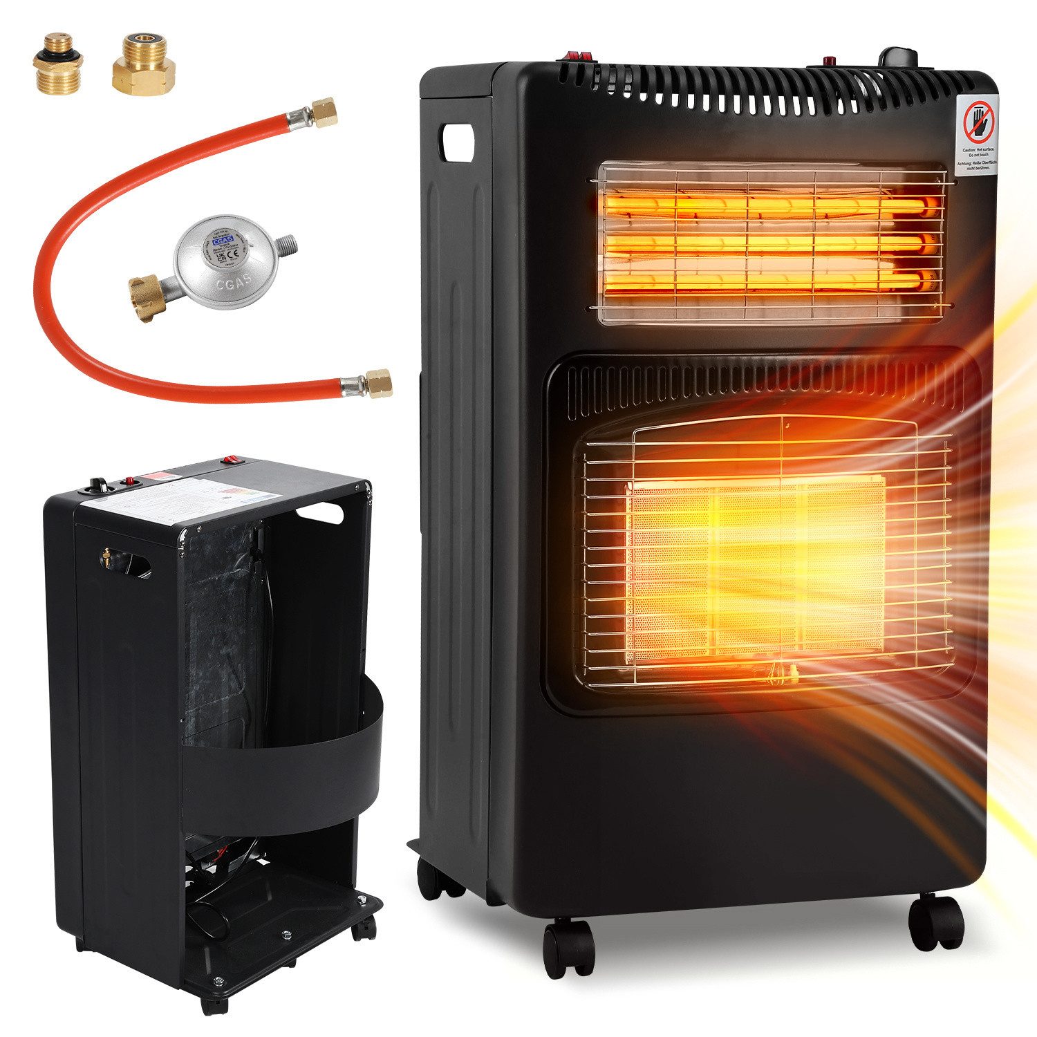 Clanmacy Heizlüfter Gasheizung 4,2KW mit Deutsch-Europäisch-Konverter Gasof günstig online kaufen