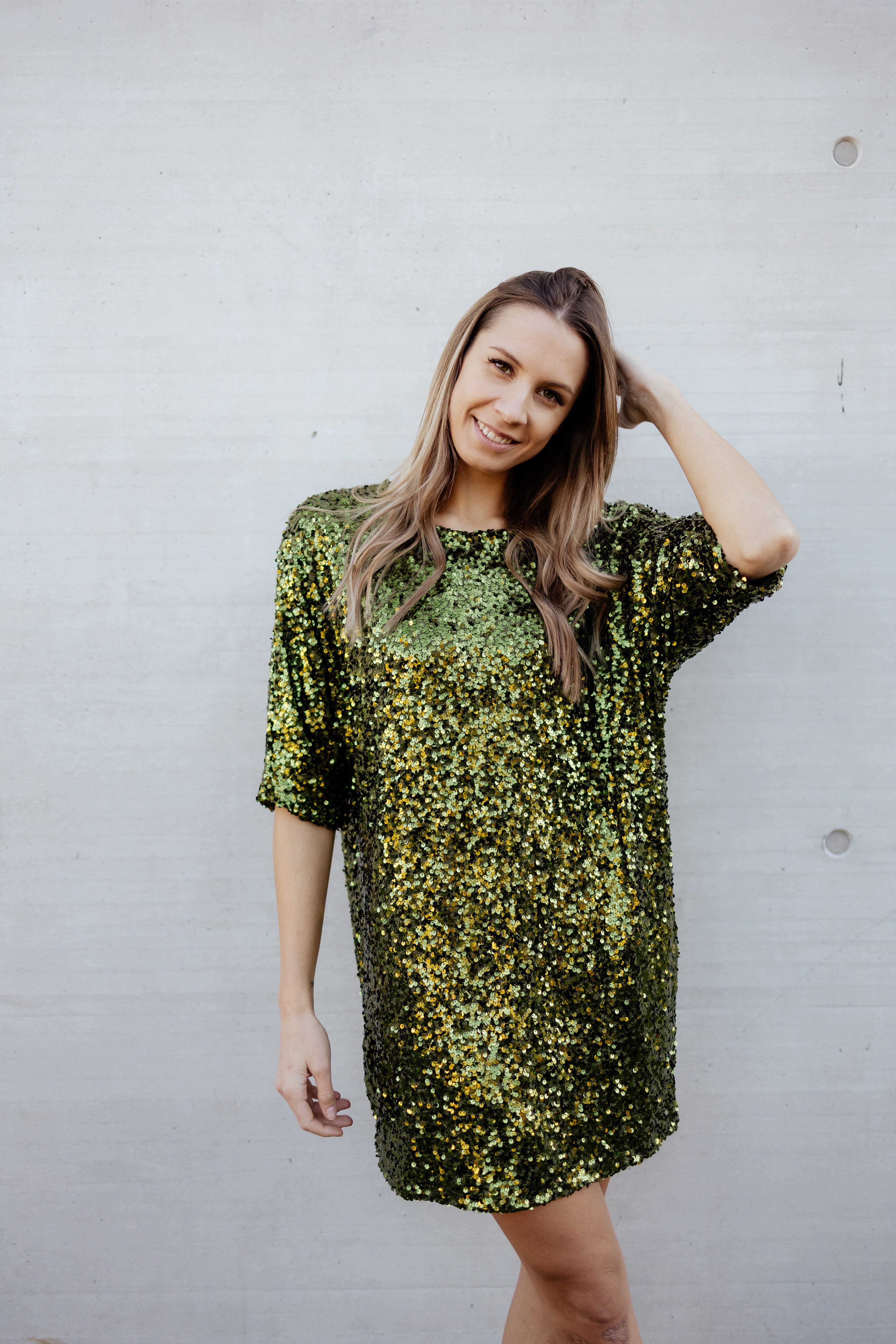 von Herzen Partykleid schimmerndes Pailettenkleid – knielang – Onesize