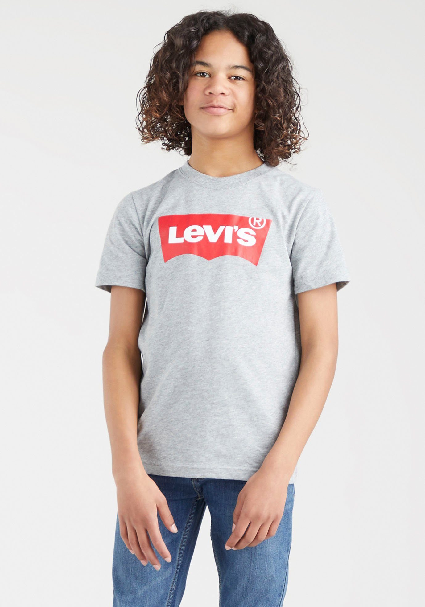 Levi's® for T-Shirt Kids hellgrau-meliert TEE BOYS LVB BATWING