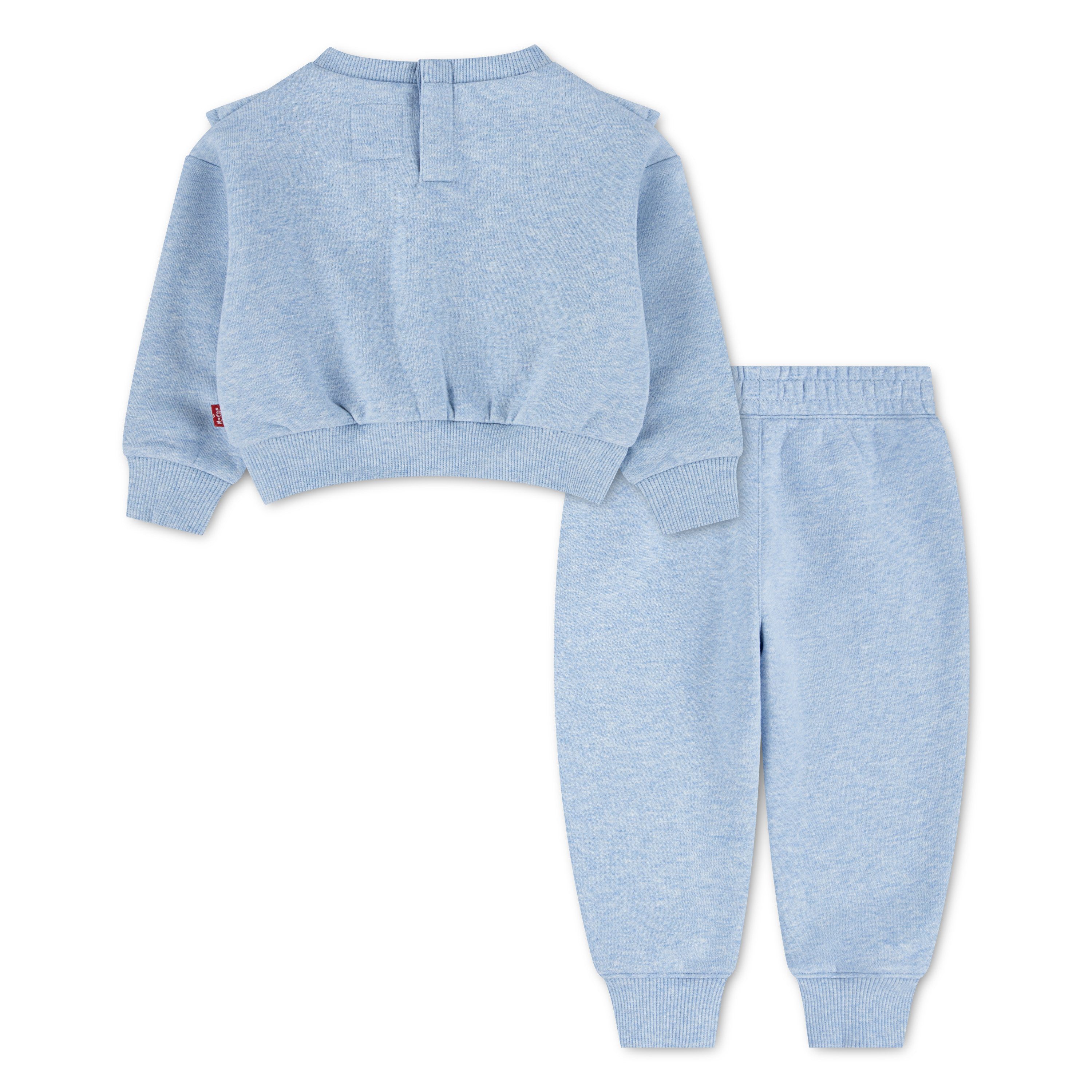 Levi's® Kids Sweatshirt LVG RUFFLED CREW W JOGGER (Set, 2-tlg) & Joggpants/ Jogginganzug mit Rüschenbesatz - for Girls