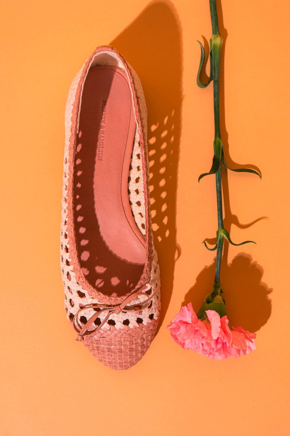 Melvin & Hamilton Imani 1 Leder-Geflochtene Schuhe für Damen Ballerina Flache Absätze, Echtes Leder, Von Hand geflochten