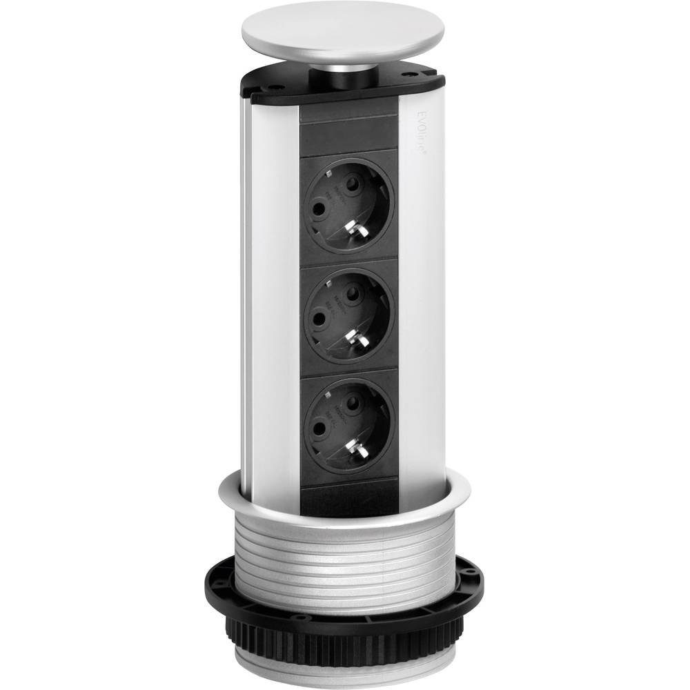 Evoline Steckdosenturm 93100001 Steckdosenleiste, versenkbar