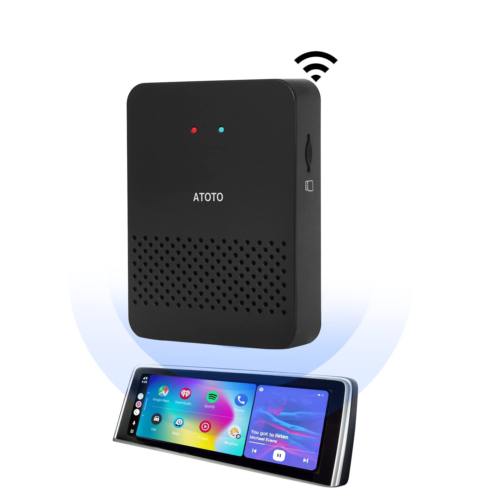 YI ATOTO AD3AA-BK Kabelloser Android-Auto-Adapter KFZ-Adapter