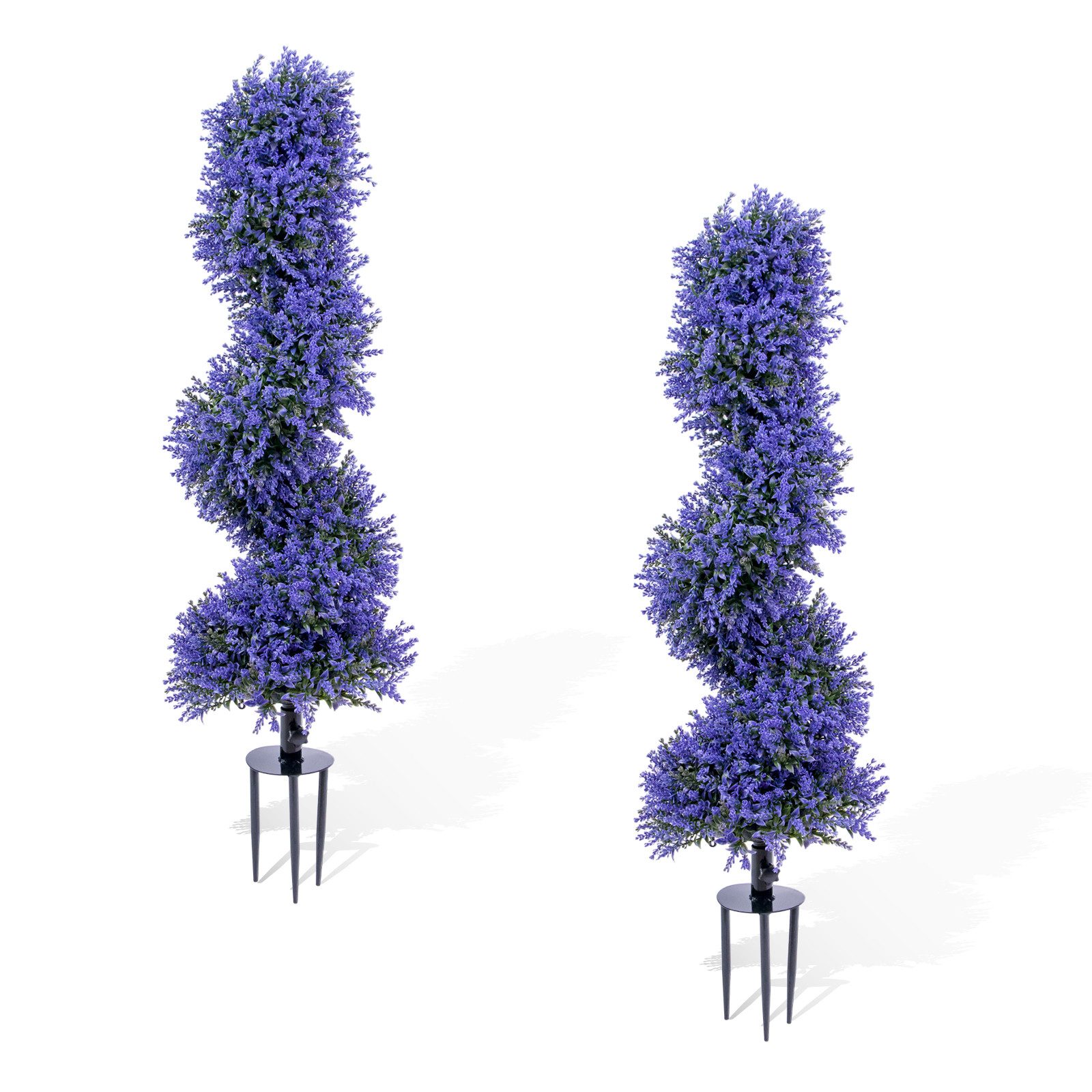 Kunstbaum 2er Set Künstliche Zedern Kugelbäume Mit Erdspieß, GarveeMore