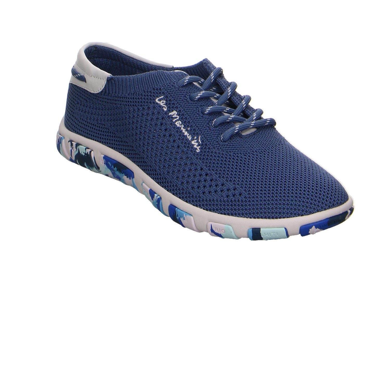 tbs Tamaris Jazaria Leinen-Stoff Schnürschuhe blau Schnürschuh