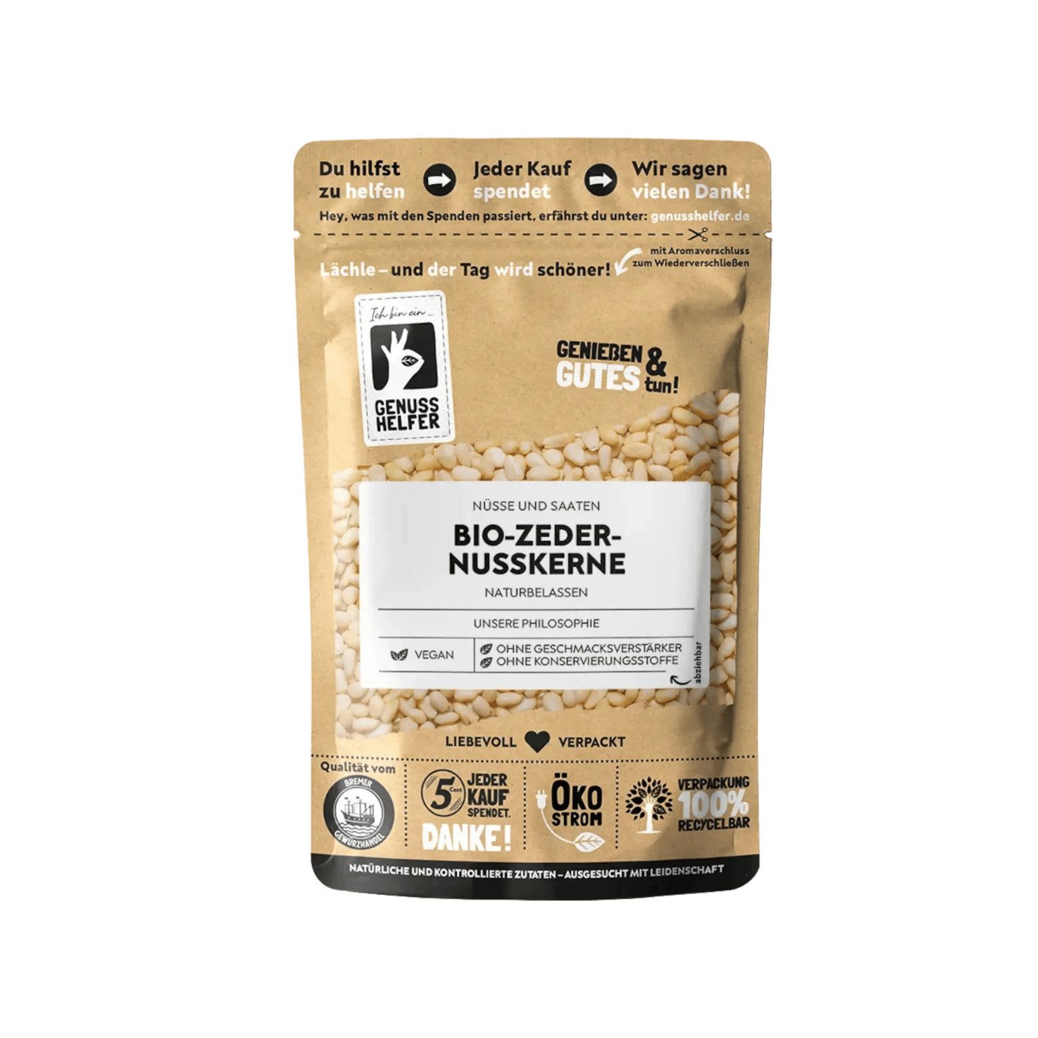 Bremer Gewürzhandel Kerne Zedernusskerne, BIO, 100 g