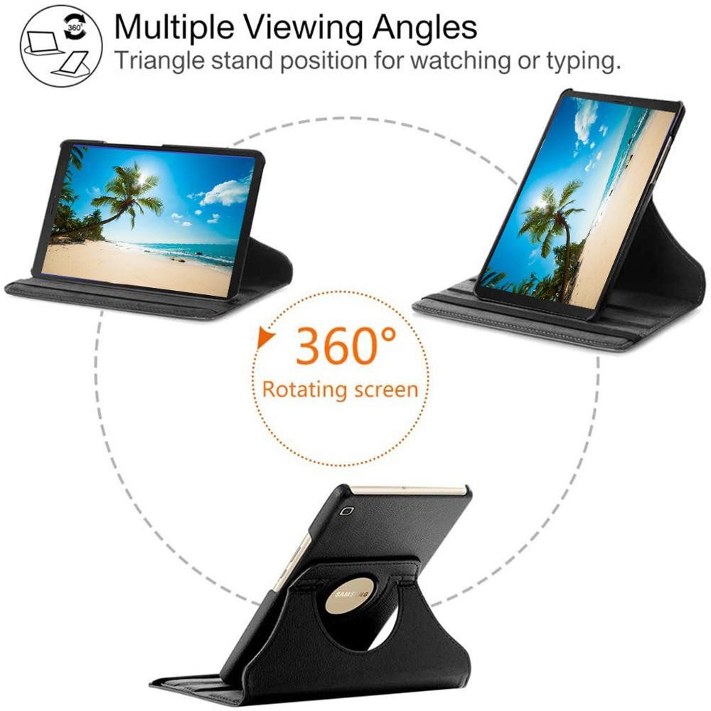 FroShop Tablet-Hülle Schutzhülle für Samsung Galaxy Tab A 10.1" (2019) SM-T510 und SM-T515 10.1 Zoll, Schutz Case Etui Tasche Cover Drehbar Schwenkbar Hoch- und – Bild 4 von 4
