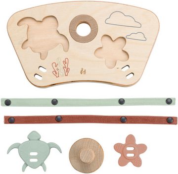 Hauck Puzzle Play Puzzling S, Turtle & Flower, Puzzleteile, aus Holz; für Hauck Play Tray; FSC® - schützt Wald - weltweit