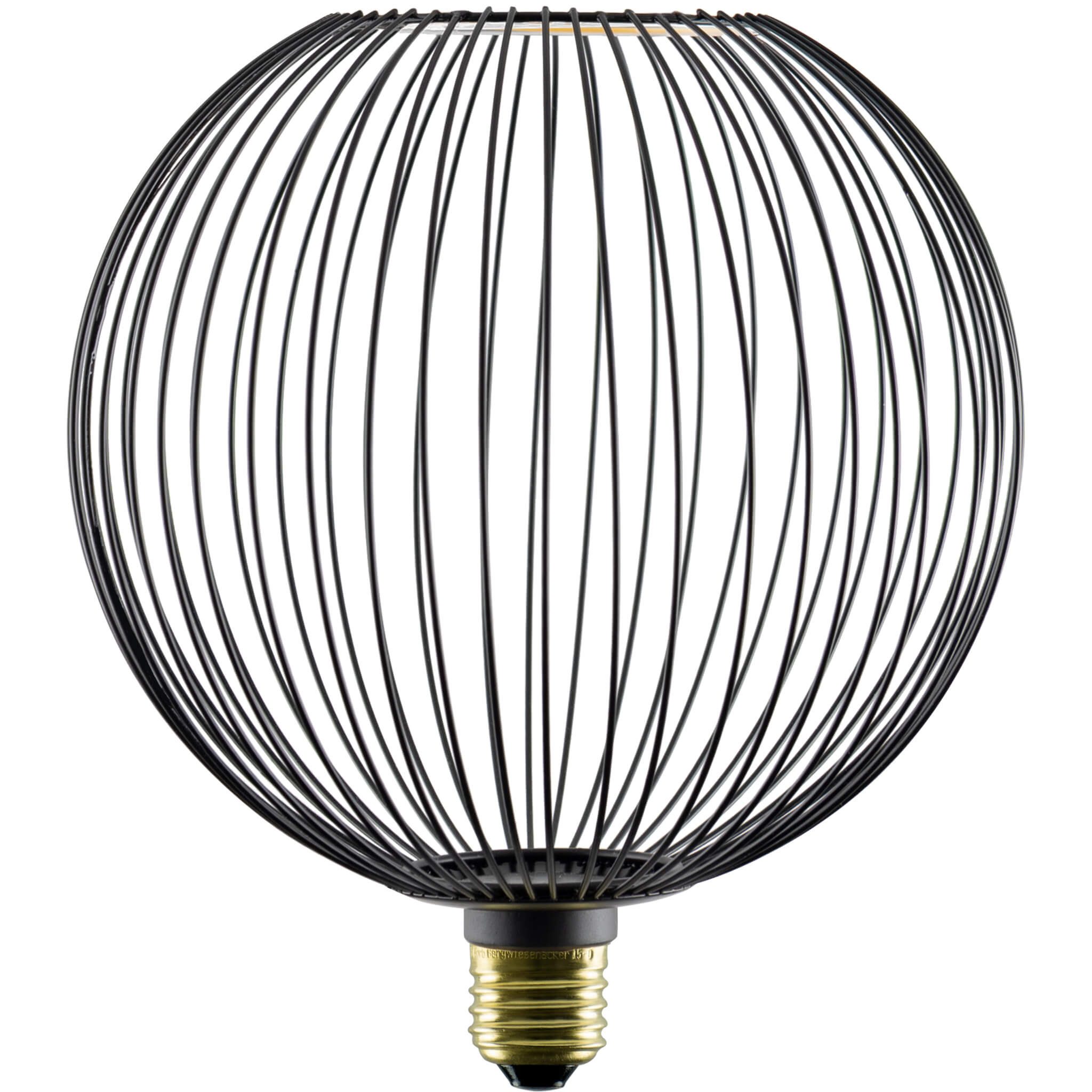 SEGULA LED-Filament LED Floating Filo, E27, 1 St., Extra-Warmweiß, LED Floating Filo Globe 180 black  E27, 5W, 2200K, 380lm