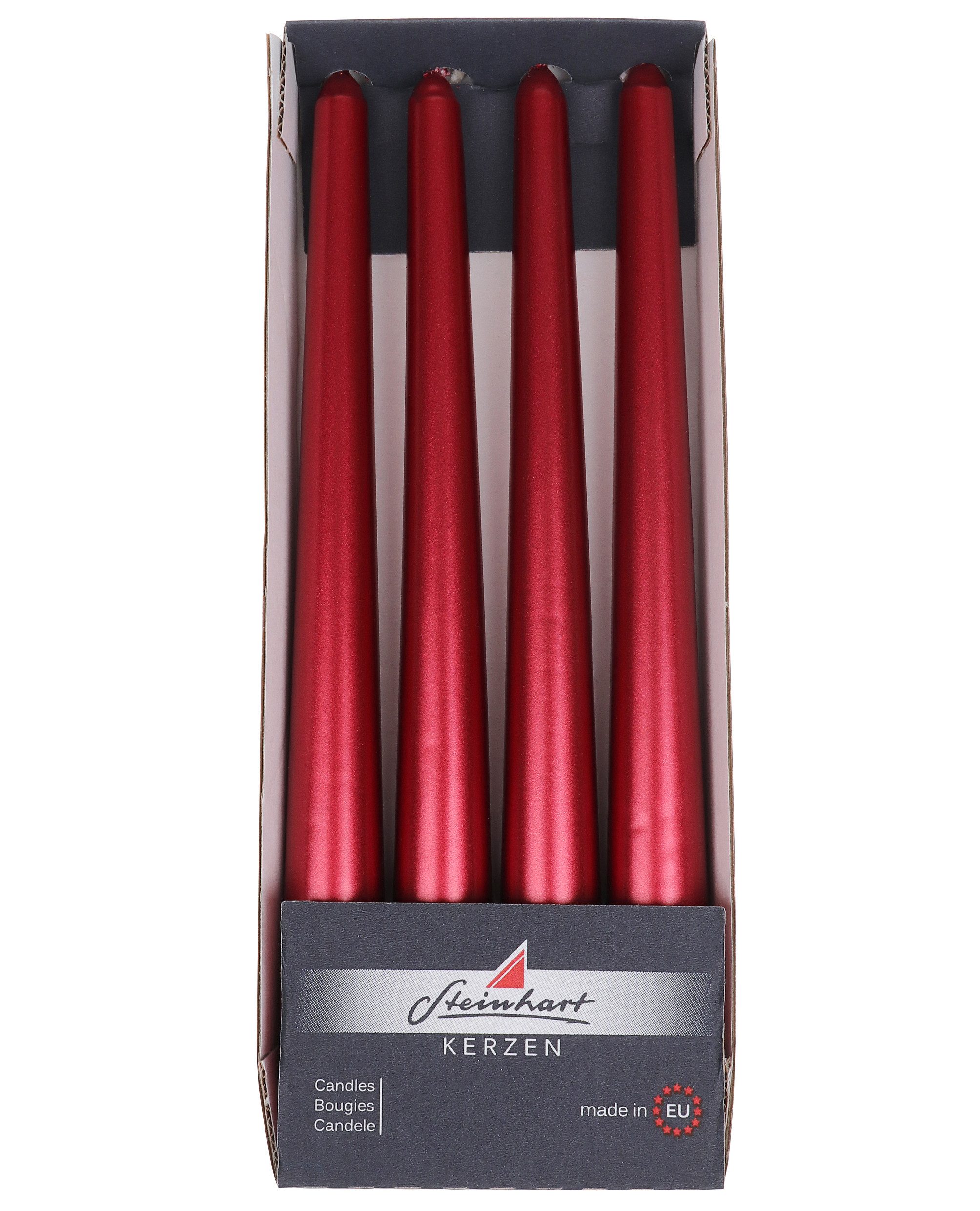 Steinhart Kerzen Spitzkerze Spitzkerzen "Edelglanz"Rubin Rot 240/24 mm, 4 S günstig online kaufen