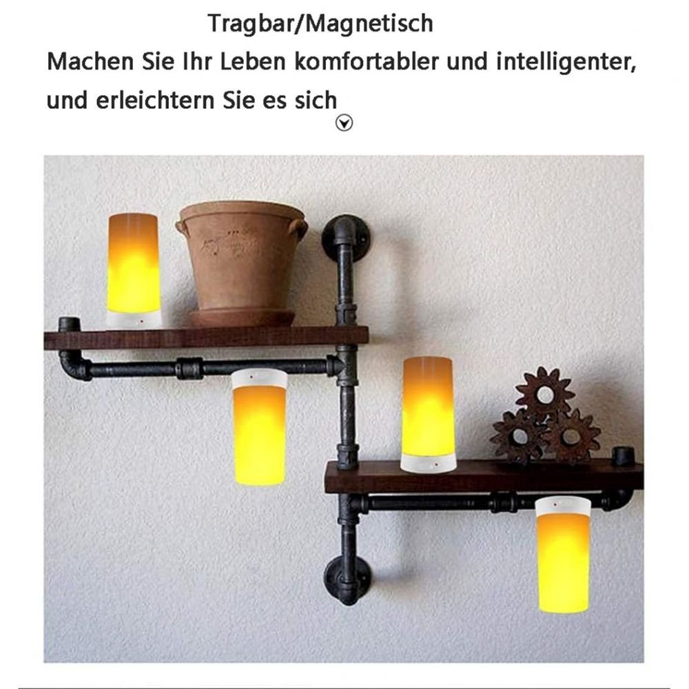 Nachtlicht Lampe, -wiederaufladbar, mit Effect USB Flame 2 Fernbedienung, GelldG LED