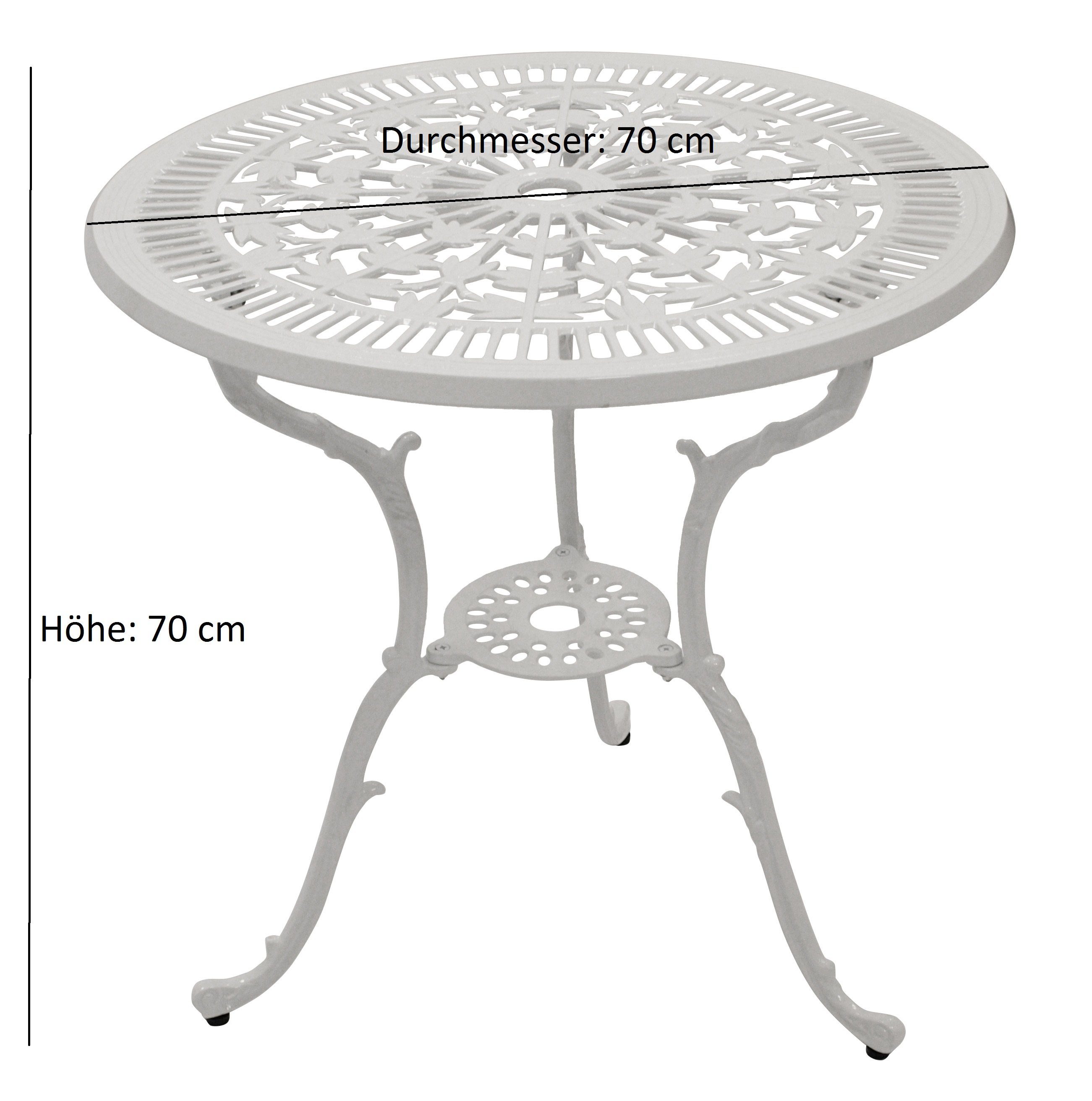 DEGAMO Bistrotisch Jugendstil (1-St), 70cm rund, günstig online kaufen