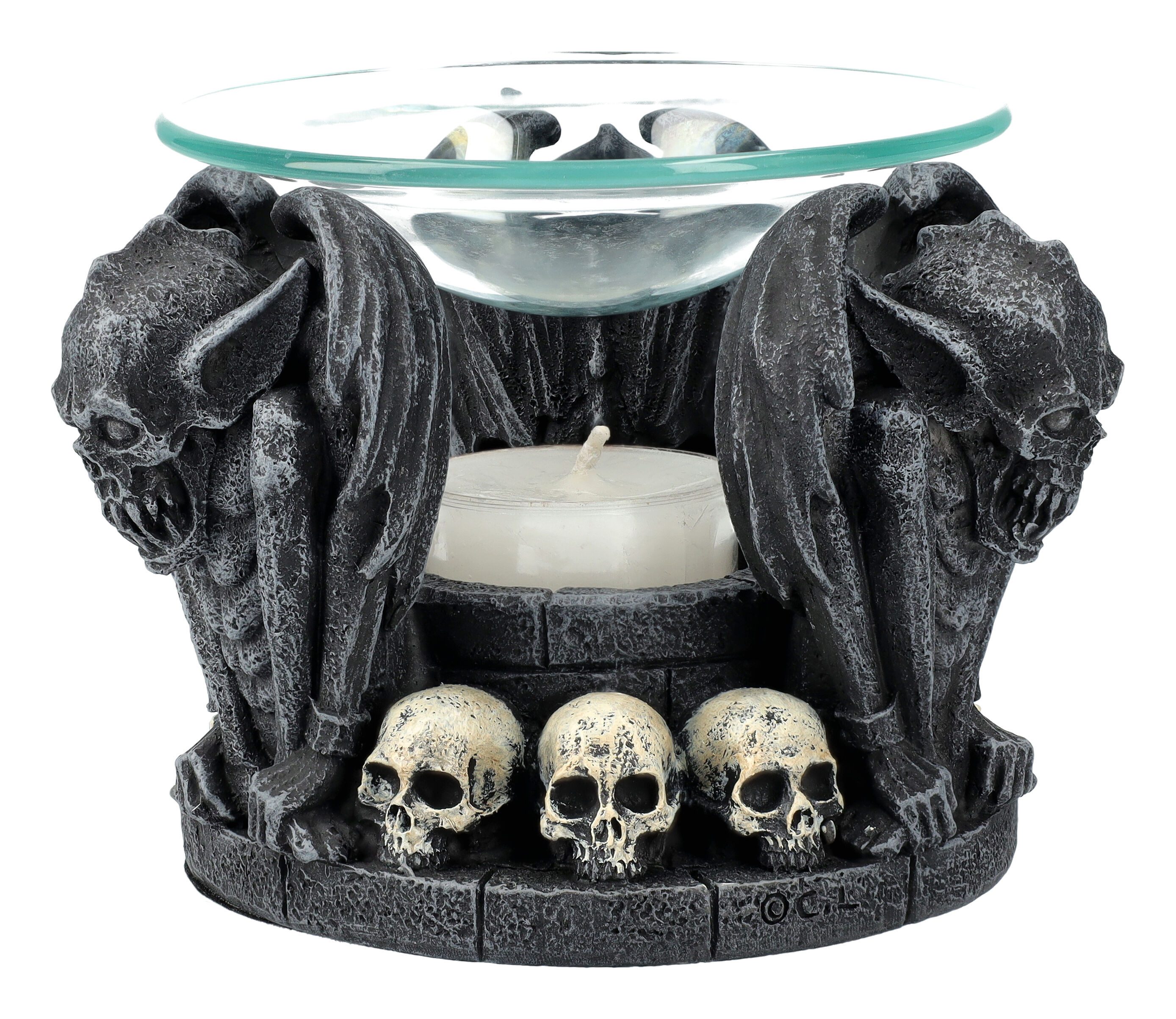 Figuren Shop GmbH Duftlampe Duftlampe - Nosferatu mit Schädeln - Gothic Totenkopf Gargoyles Deko